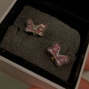Authentic Minnie Mouse Pandora Earrings.